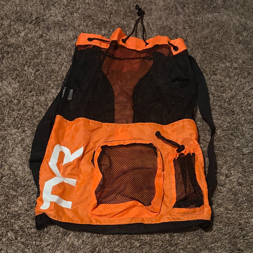TYR Vibrant Orange Mesh Gear Bag